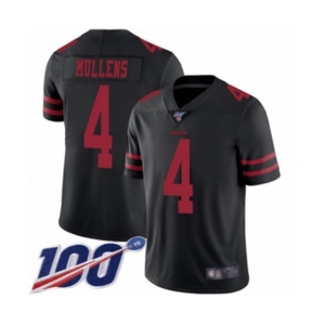 Youth San Francisco 49ers #4 Nick Mullens Black Vapor Untouchable Limited Player 100th Season Football Jersey