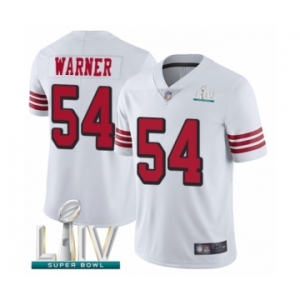 Youth San Francisco 49ers #54 Fred Warner Limited White Rush Vapor Untouchable Super Bowl LIV Bound Football Jersey