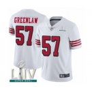 Youth San Francisco 49ers #57 Dre Greenlaw Limited White Rush Vapor Untouchable Super Bowl LIV Bound Football Jersey