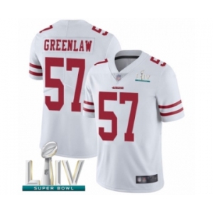 Youth San Francisco 49ers #57 Dre Greenlaw White Vapor Untouchable Limited Player Super Bowl LIV Bound Football Jersey