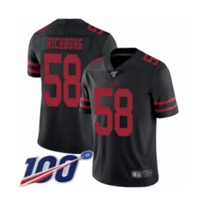 Youth San Francisco 49ers #58 Weston Richburg Black Vapor Untouchable Limited Player 100th Season Football Jersey