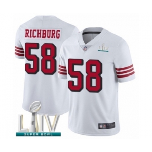 Youth San Francisco 49ers #58 Weston Richburg Limited White Rush Vapor Untouchable Super Bowl LIV Bound Football Jersey