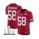 Youth San Francisco 49ers #58 Weston Richburg Red Team Color Vapor Untouchable Limited Player Super Bowl LIV Bound Football Jersey