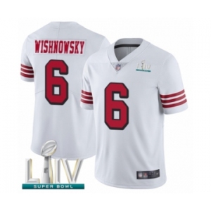 Youth San Francisco 49ers #6 Mitch Wishnowsky Limited White Rush Vapor Untouchable Super Bowl LIV Bound Football Jersey