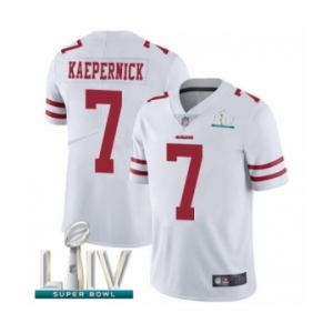 Youth San Francisco 49ers #7 Colin Kaepernick White Vapor Untouchable Limited Player Super Bowl LIV Bound Football Jersey