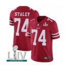 Youth San Francisco 49ers #74 Joe Staley Red Team Color Vapor Untouchable Limited Player Super Bowl LIV Bound Football Jersey