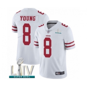 Youth San Francisco 49ers #8 Steve Young White Vapor Untouchable Limited Player Super Bowl LIV Bound Football Jersey