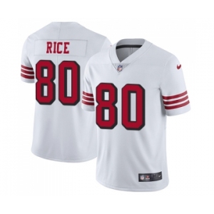 Youth San Francisco 49ers #80 Jerry Rice Limited White Rush Vapor Untouchable Football Jersey