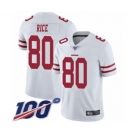 Youth San Francisco 49ers #80 Jerry Rice White Vapor Untouchable Limited Player 100th Season Football Jersey