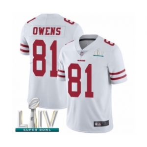 Youth San Francisco 49ers #81 Terrell Owens White Vapor Untouchable Limited Player Super Bowl LIV Bound Football Jersey