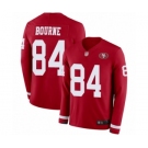 Youth San Francisco 49ers #84 Kendrick Bourne Limited Red Therma Long Sleeve Football Jersey
