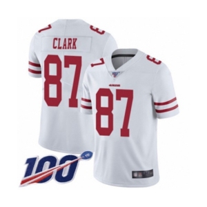 Youth San Francisco 49ers #87 Dwight Clark White Vapor Untouchable Limited Player 100th Season Football Jersey