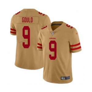 Youth San Francisco 49ers #9 Robbie Gould Limited Gold Inverted Legend Football Jersey