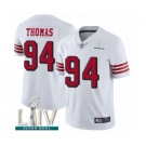 Youth San Francisco 49ers #94 Solomon Thomas Limited White Rush Vapor Untouchable Super Bowl LIV Bound Football Jersey