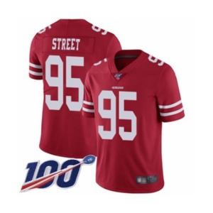 Youth San Francisco 49ers #95 Kentavius Street Red Team Color Vapor Untouchable Limited Player 100th Season Football Jersey