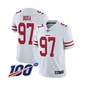 Youth San Francisco 49ers #97 Nick Bosa White Vapor Untouchable Limited Player 100th Season Football Jersey