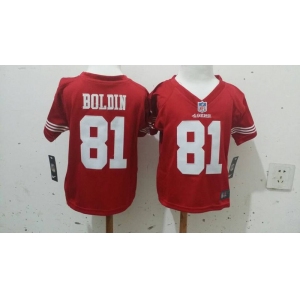 nike kids nfl jerseys san francisco 49ers #81 boldin red[nike]