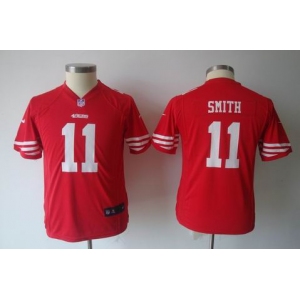 nike youth nfl jerseys san francisco 49ers #11 smith red[nike]