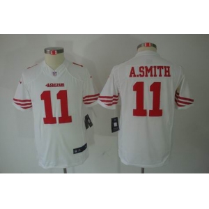 nike youth nfl jerseys san francisco 49ers #11 smith white[nike limited]