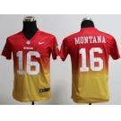 nike youth nfl jerseys san francisco 49ers #16 joe montana red-yellow[nike drift fashion][second version]