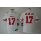 nike youth nfl jerseys san francisco 49ers #17 jenkins white[nike limited]