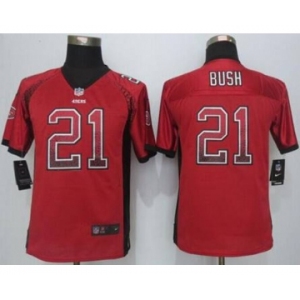 nike youth nfl jerseys san francisco 49ers #21 bush red[Elite drift fashion][bush]
