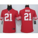nike youth nfl jerseys san francisco 49ers #21 bush red[nike][bush]