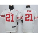 nike youth nfl jerseys san francisco 49ers #21 bush white[nike][bush]