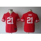 nike youth nfl jerseys san francisco 49ers #21 gore red[nike]