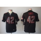 nike youth nfl jerseys san francisco 49ers #42 ronnie lott black[nike impact limited]