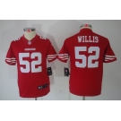 nike youth nfl jerseys san francisco 49ers #52 willis red[nike limited]
