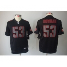 nike youth nfl jerseys san francisco 49ers #53 bowman black[nike impact limited]