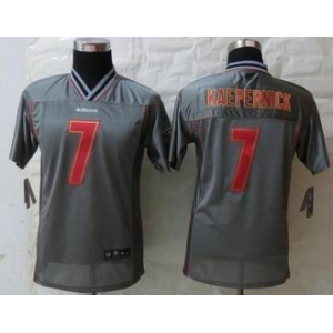 nike youth nfl jerseys san francisco 49ers #7 colin kaepernick grey[nike vapor]