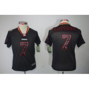 nike youth nfl jerseys san francisco 49ers #7 kaepernick black[nike lights out]