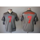 nike youth nfl jerseys san francisco 49ers #7 kaepernick grey[nike shadow]