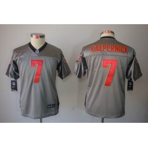 nike youth nfl jerseys san francisco 49ers #7 kaepernick grey[nike shadow]
