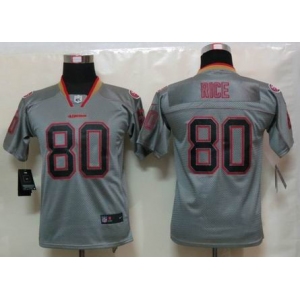nike youth nfl jerseys san francisco 49ers #80 jerry rice grey[Elite lights out]