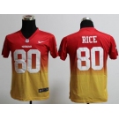 nike youth nfl jerseys san francisco 49ers #80 jerry rice red-yellow[nike drift fashion][second version]