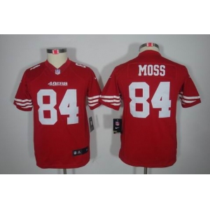 nike youth nfl jerseys san francisco 49ers #84 moss red[nike limited]