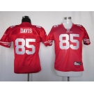 nike youth nfl jerseys san francisco 49ers #85 davis red[nike]