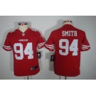 nike youth nfl jerseys san francisco 49ers #94 smith red[nike limited]