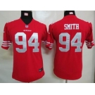 nike youth nfl jerseys san francisco 49ers #94 smith red[nike]