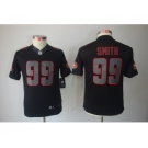 nike youth nfl jerseys san francisco 49ers #99 smith black[nike impact limited]