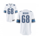 Men Detroit Lions #68 Taylor Decker White Game Jersey