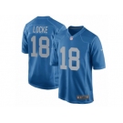 Men Nike Detroit Lions #18 Jeff Locke Game Blue Alternate NFL Jersey