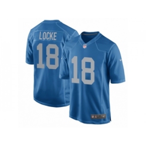 Men Nike Detroit Lions #18 Jeff Locke Game Blue Alternate NFL Jersey