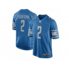 Men Nike Detroit Lions #2 Kasey Redfern Game Blue Team Color NFL Jersey