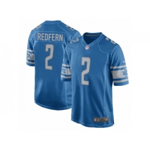 Men Nike Detroit Lions #2 Kasey Redfern Game Blue Team Color NFL Jersey