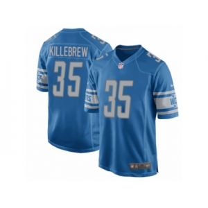 Men Nike Detroit Lions #35 Miles Killebrew Game Blue Team Color NFL Jersey