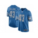 Men Nike Detroit Lions #43 Nick Bellore Game Blue Team Color NFL Jersey